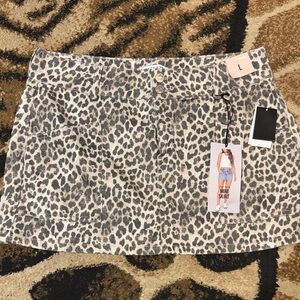 Celebrity Pink Animal Print Mini Skirt